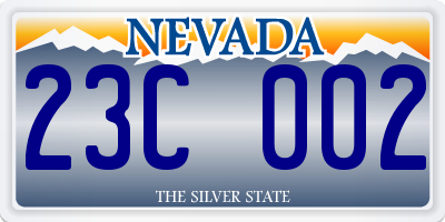 NV license plate 23C002