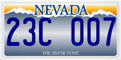 NV license plate 23C007