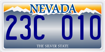 NV license plate 23C010