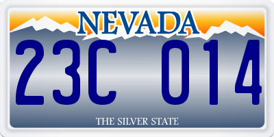NV license plate 23C014