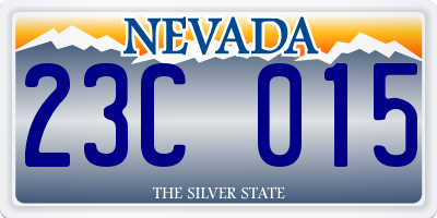 NV license plate 23C015