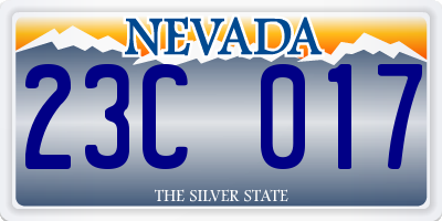 NV license plate 23C017