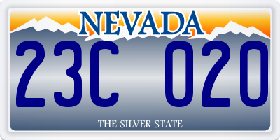NV license plate 23C020