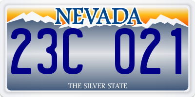 NV license plate 23C021