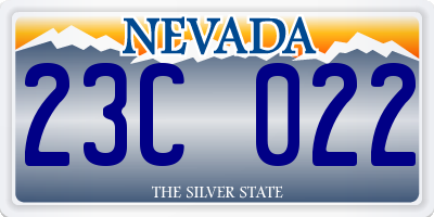 NV license plate 23C022