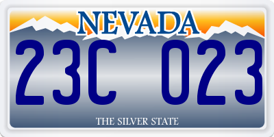 NV license plate 23C023