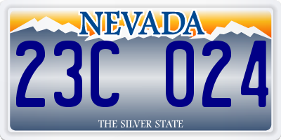 NV license plate 23C024