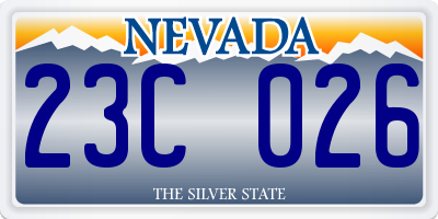 NV license plate 23C026