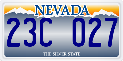 NV license plate 23C027