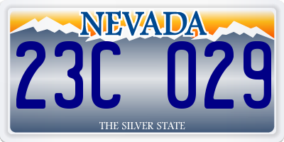 NV license plate 23C029