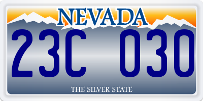 NV license plate 23C030