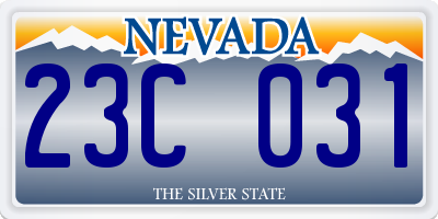 NV license plate 23C031