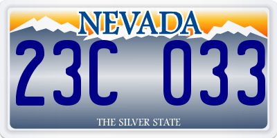 NV license plate 23C033