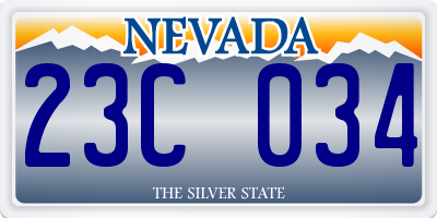 NV license plate 23C034