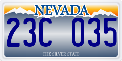 NV license plate 23C035