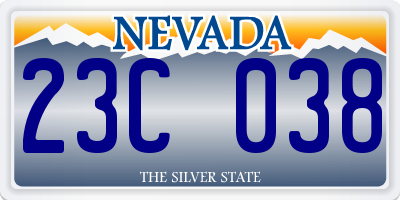 NV license plate 23C038