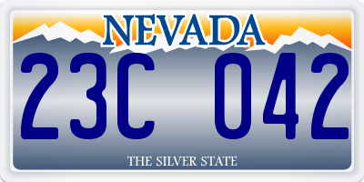 NV license plate 23C042