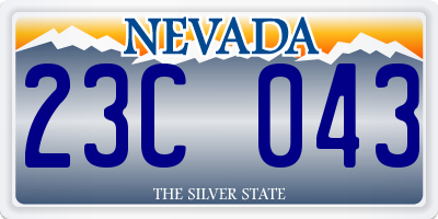 NV license plate 23C043