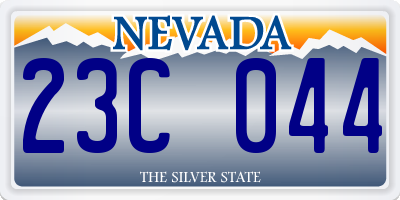 NV license plate 23C044
