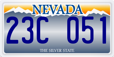 NV license plate 23C051