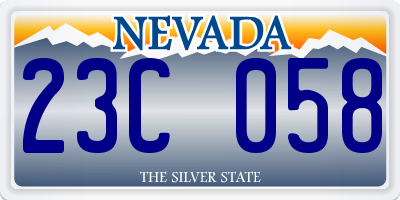 NV license plate 23C058
