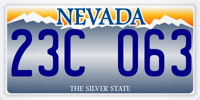 NV license plate 23C063