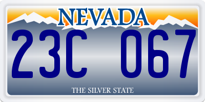 NV license plate 23C067