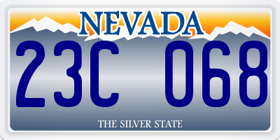 NV license plate 23C068