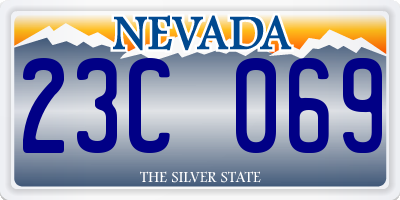 NV license plate 23C069