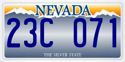 NV license plate 23C071