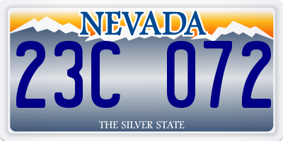 NV license plate 23C072