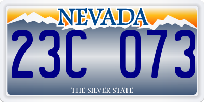 NV license plate 23C073