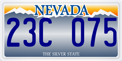 NV license plate 23C075