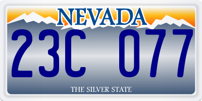 NV license plate 23C077