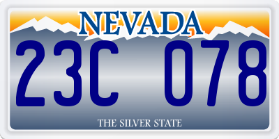 NV license plate 23C078