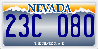 NV license plate 23C080