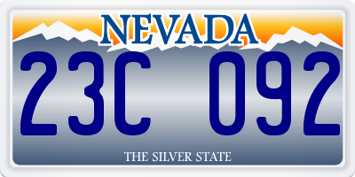 NV license plate 23C092