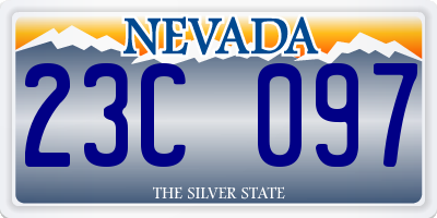 NV license plate 23C097