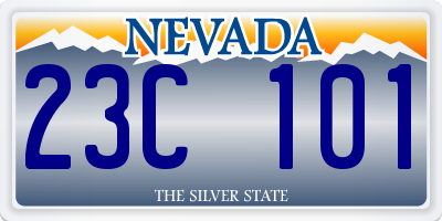 NV license plate 23C101