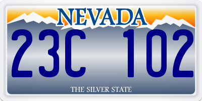 NV license plate 23C102