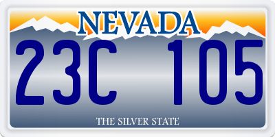 NV license plate 23C105