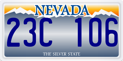 NV license plate 23C106