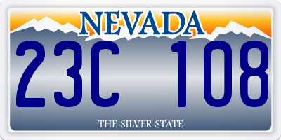 NV license plate 23C108