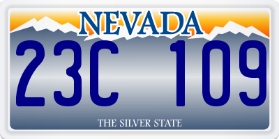 NV license plate 23C109