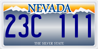 NV license plate 23C111
