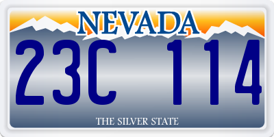 NV license plate 23C114