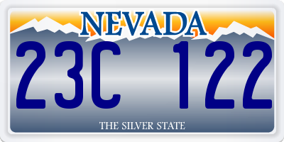 NV license plate 23C122