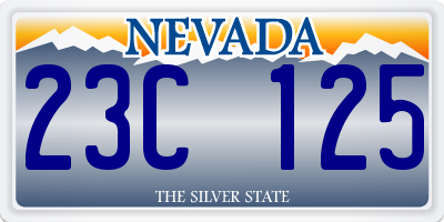 NV license plate 23C125