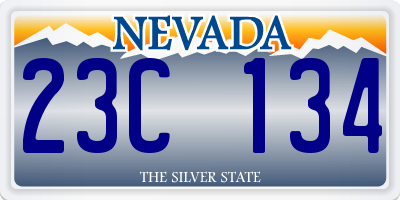 NV license plate 23C134