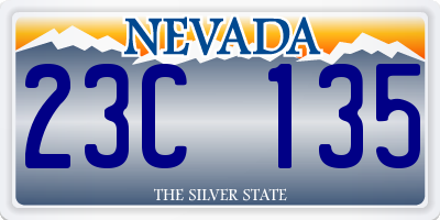 NV license plate 23C135